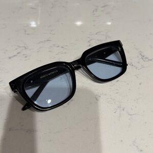 Gentle Monster HOVO Black Sunglasses with Blue Lenses — Minimal K-Style